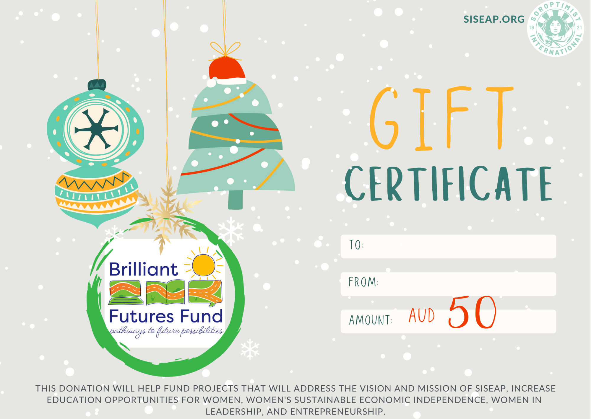 Christmas Gift Certificate - Gift Tree 50.00